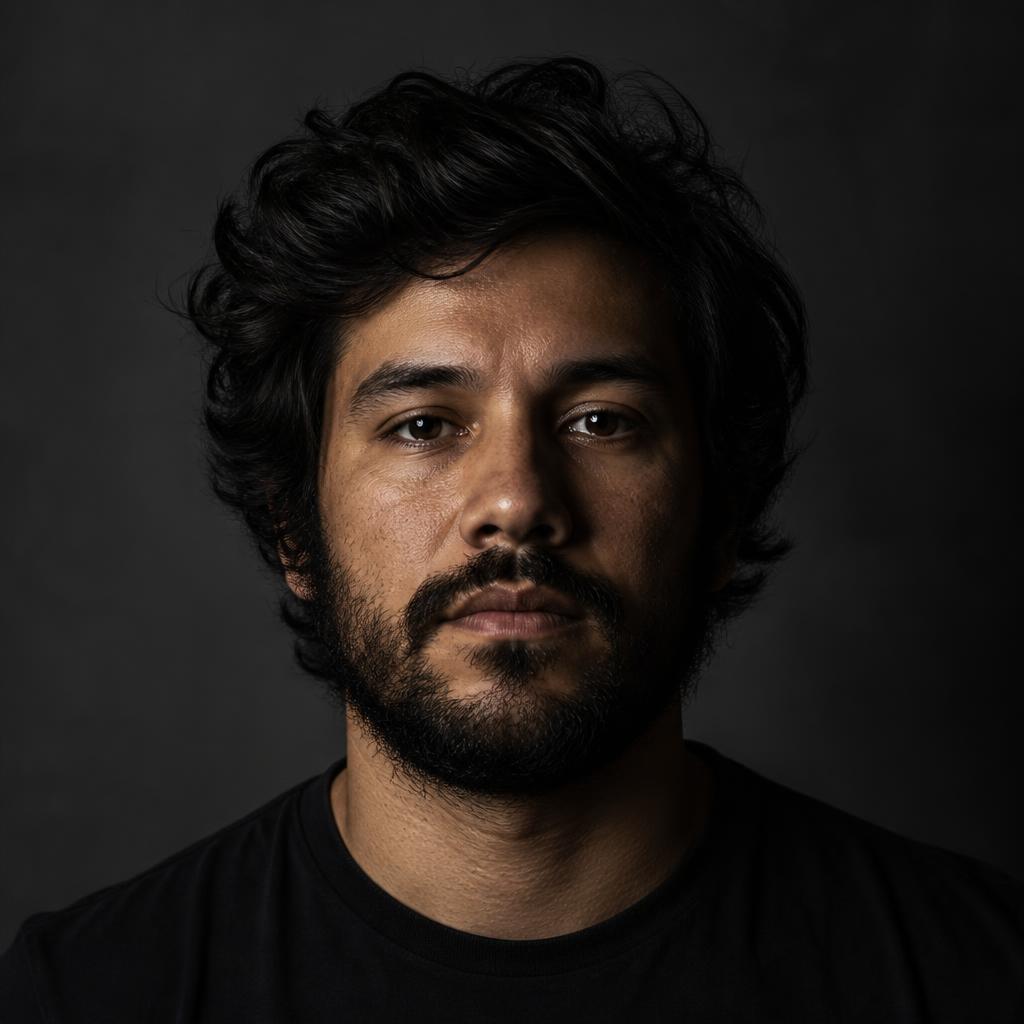 Client with overgrown hair and beard before a haircut at Faded & Co Barbershop