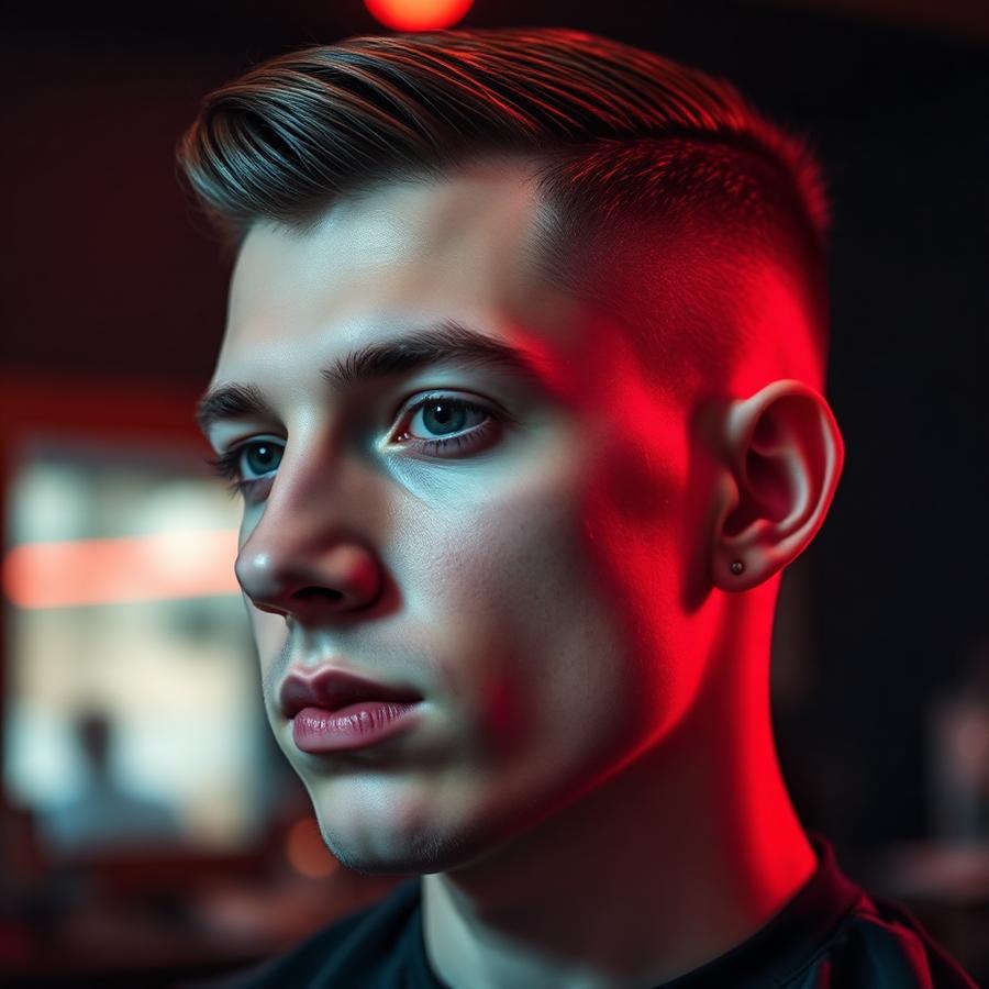 Crisp skin fade haircut at Faded & Co Barbershop in Rowlett, TX